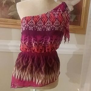 Sheer One-Shoulder Top